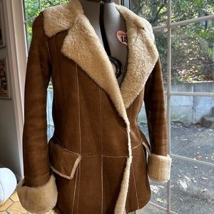 Sheepskin shearling coat, Italian made. Size 2-4